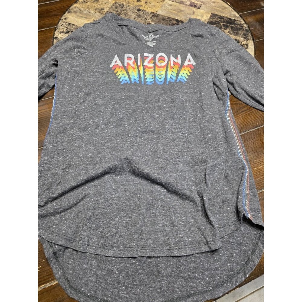 State Of Mine Gray Long Sleeve Arizona T-shirt Women's Medium